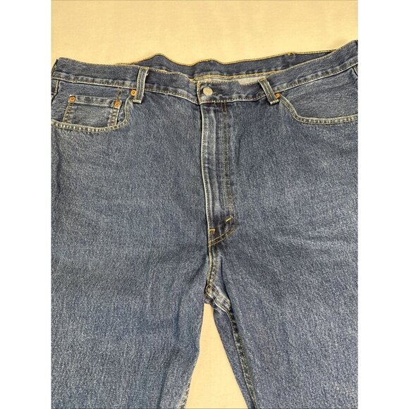 Levis 550 Jeans Mens 44x32 Blue Denim Relaxed Fit Straight Leg Med Wash - Picture 3 of 10